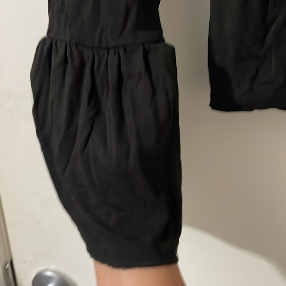 Topshop Elegant Black Long Sleeve Blouse Size 4 - Picture 5 of 9